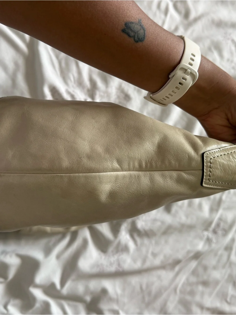 Coach | Vintage Ergo Pleated Hobo bag in cream leather